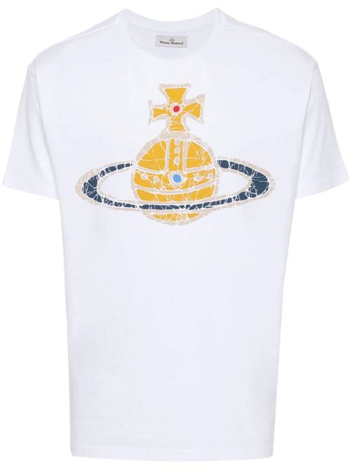 White cotton soft jersey t-shirt Vivienne Westwood | 3G01001LJ001MA401